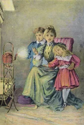 James Watt und Dampf aus dem Kessel